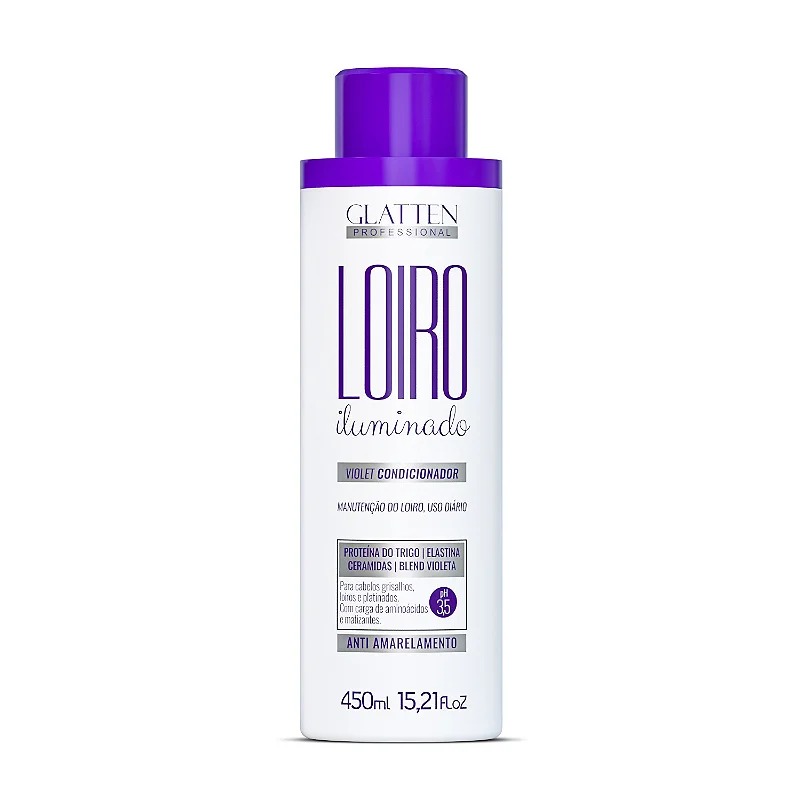 Glatten - Acondicionador Cabello Rubio Iluminado 450 ml
