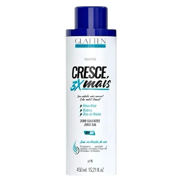 Glatten - Shampoo Cresce 3x Mais 450ml