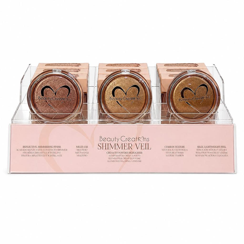 Beauty Creations - FSBHB-NTD SHIMMER  2 DISPLAY 18 UNIDADES