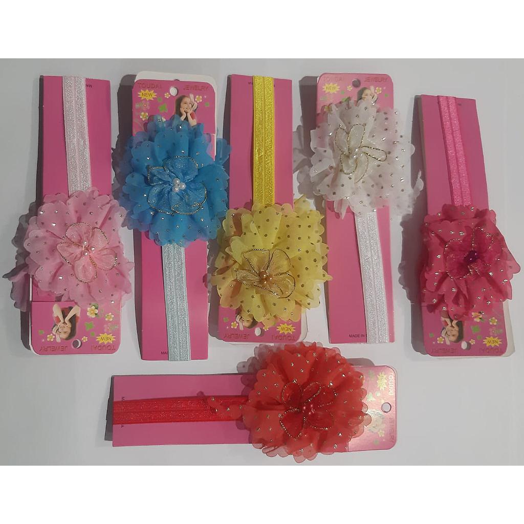 Cintillos Flores Gold Docena
