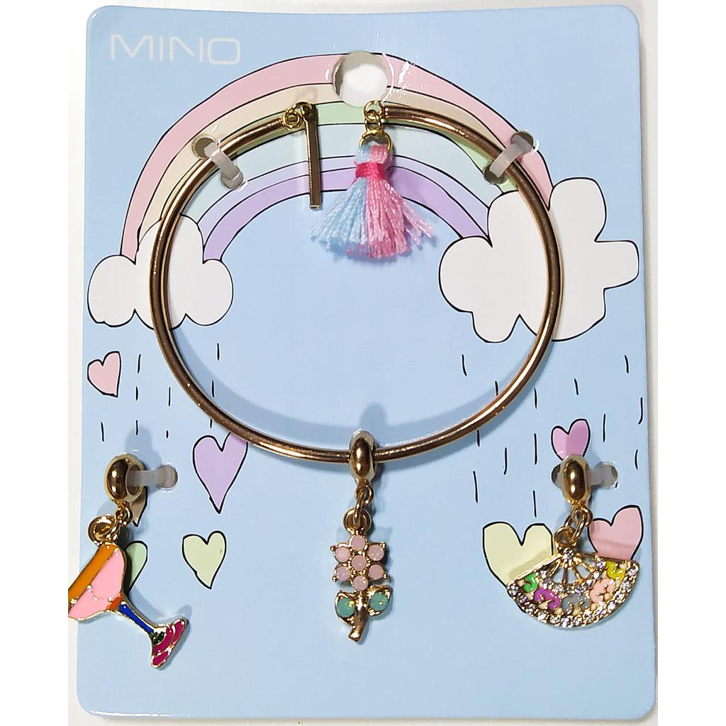 Pulsera Con Charms Flor