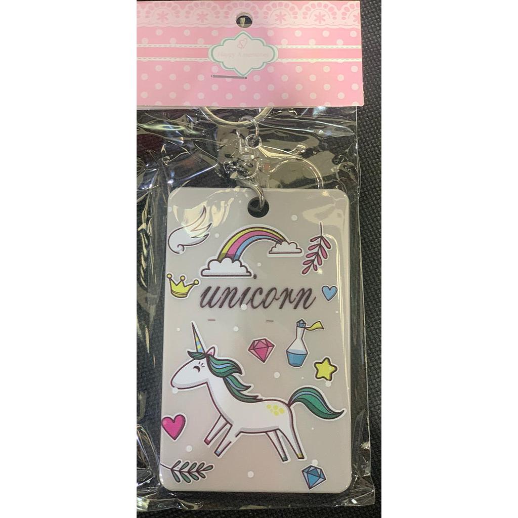 Llavero Porta Tarjeta Gris