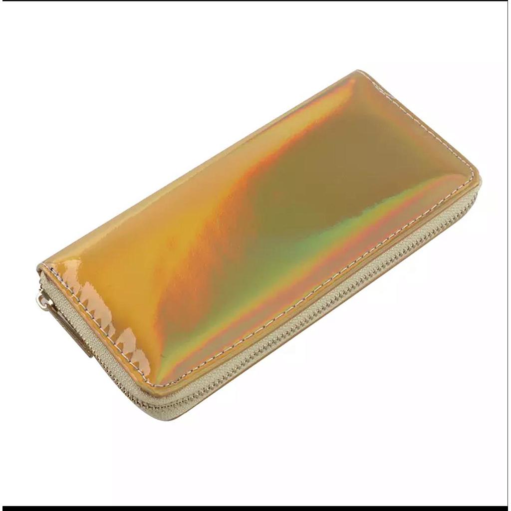 Billetera Lisa 20 x 10 Cm Dorada
