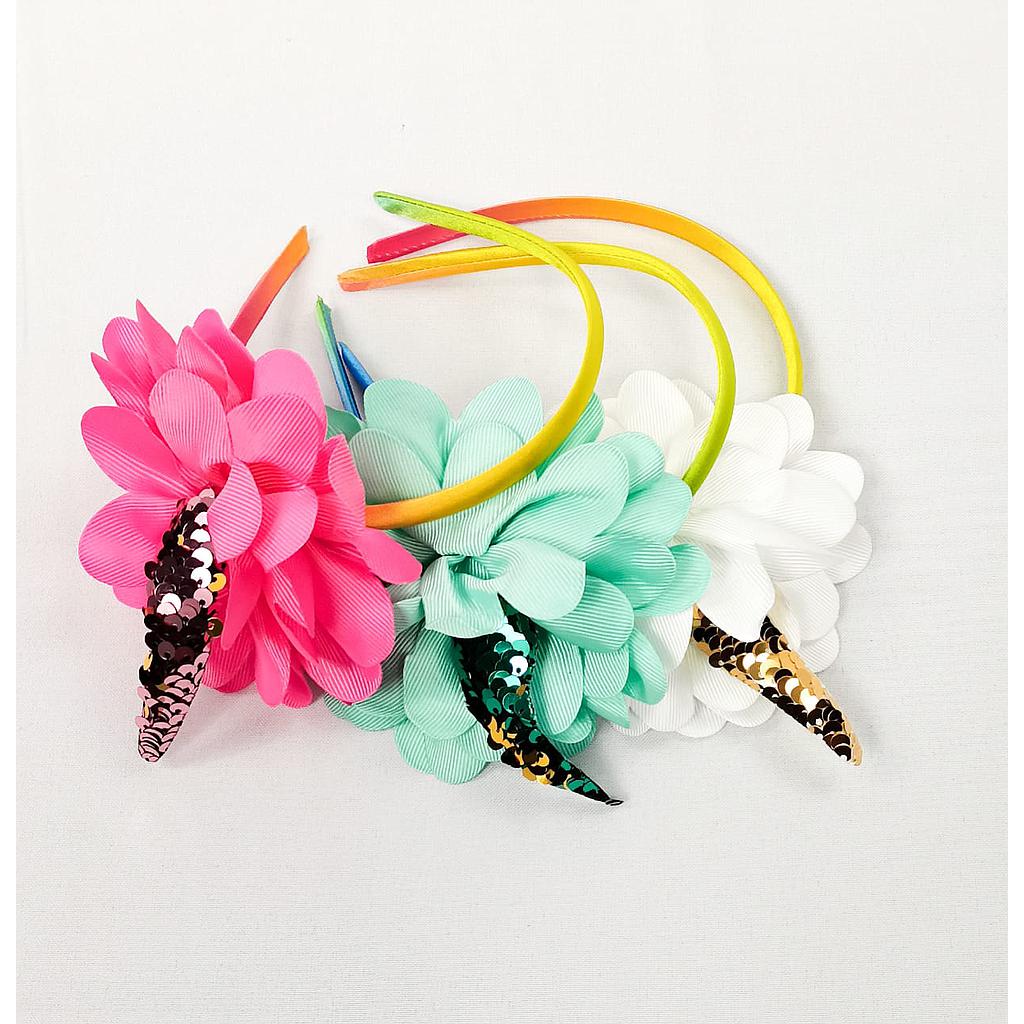 Cintillos Flor Lentejuelas