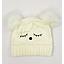 GORROS POMPOM OJOS CERRADOS BLANCO INVIERNO