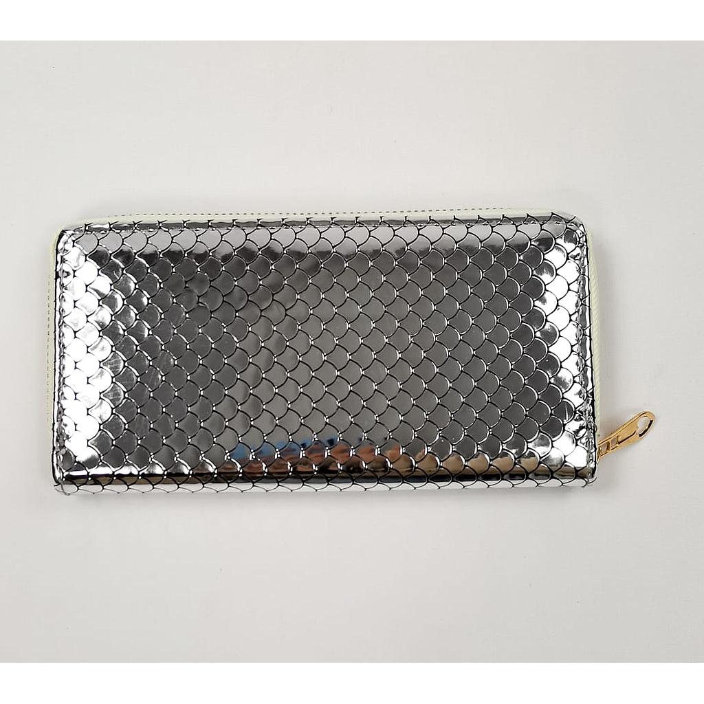 Billetera plateada cheap