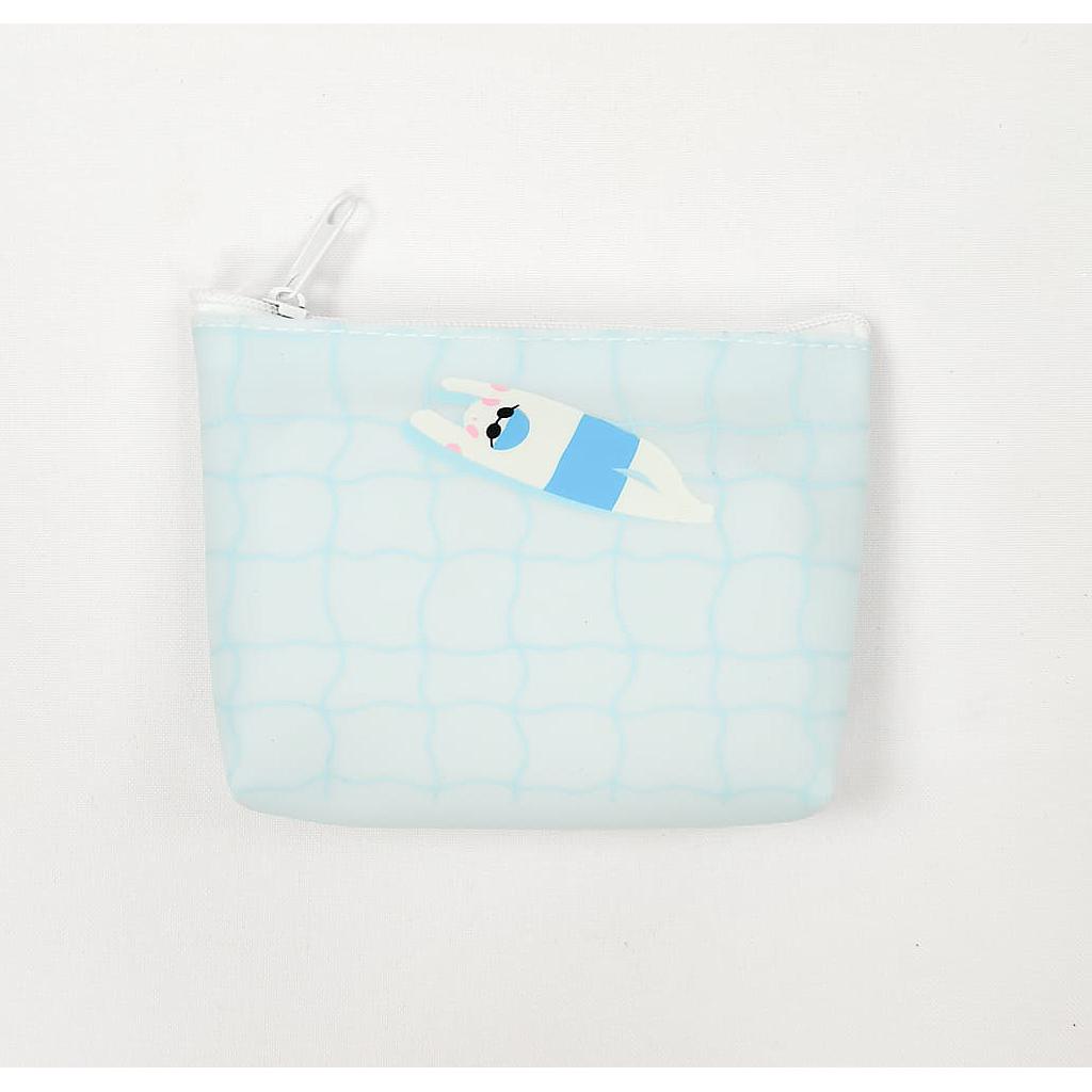 Monedero Silicona Piquero celeste