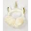 Orejeras Unicornio Cream White Dorado