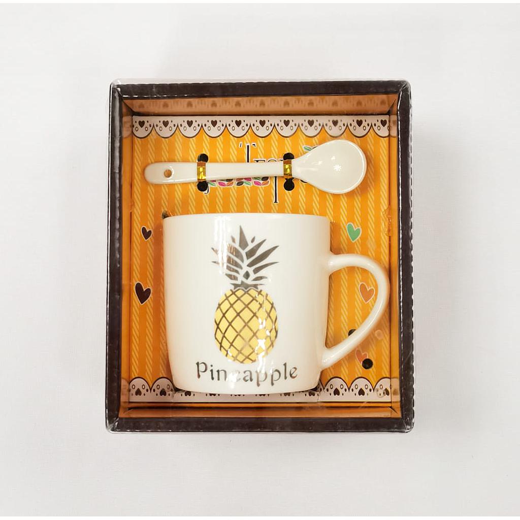 Taza con Cuchara Piña
