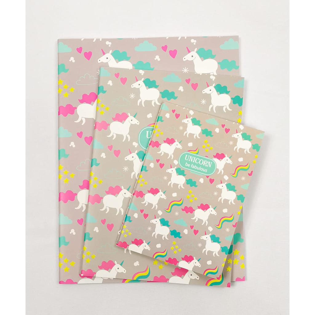 Malu - Cuaderno Gris Unicornios