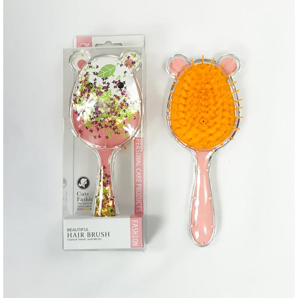 Cepillo Oso Amarillo Orejas Rosadas