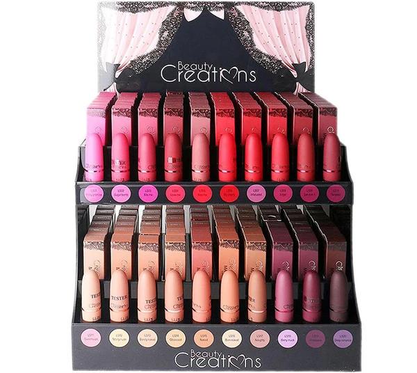 BEAUTY C Display Labial Matte 204 Unidades +17TESTER + ACRILICO